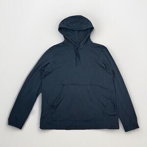 Lululemon Soft Jersey Hoodie Mens Size Small Blue Lightweight Pullover Stretch
